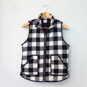 Black & White Buffalo Plaid Vest